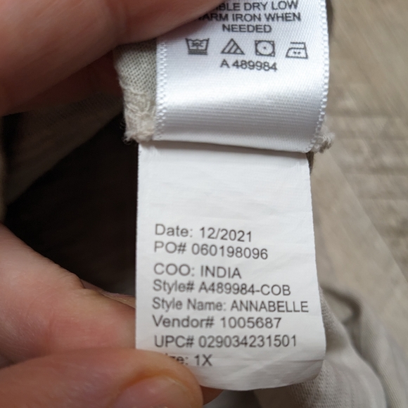 LOGO by Lori Goldstein Beige Flowy Hem Top - Picture 4 of 8